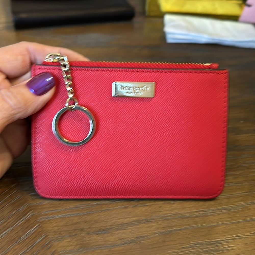 Kate Spade Red Card Keychain & Kate Spade Zip Around Wallet Bundle EUC - Picture 14 of 14